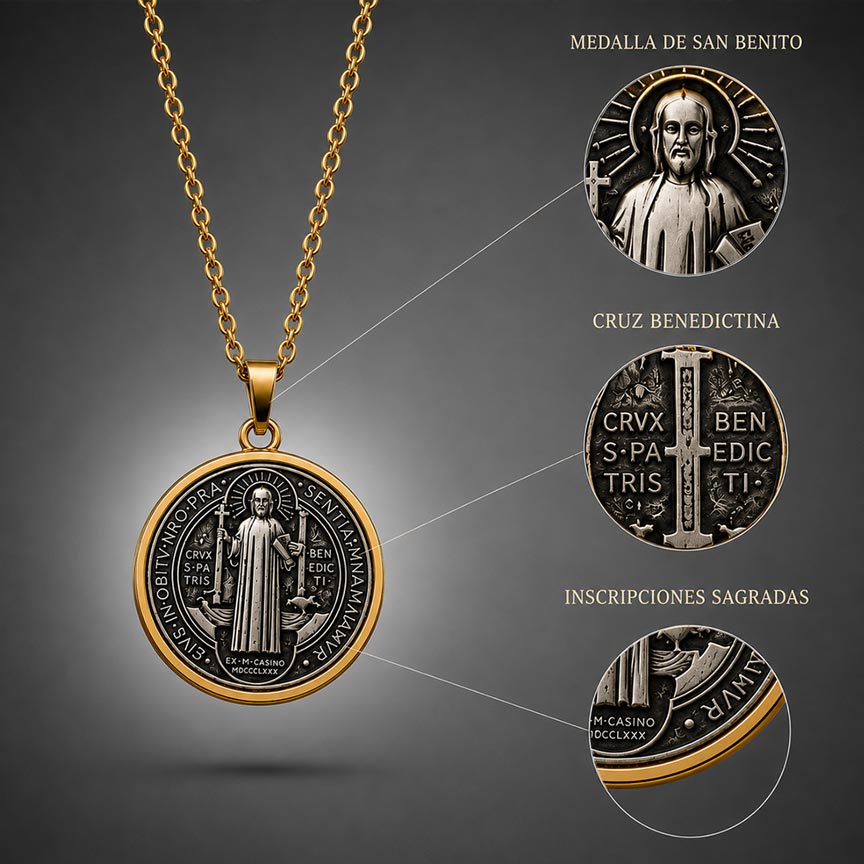 Collar Medalla de San Benito