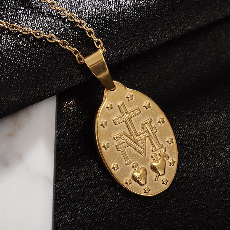 Collar Medalla Milagrosa Doble Cara