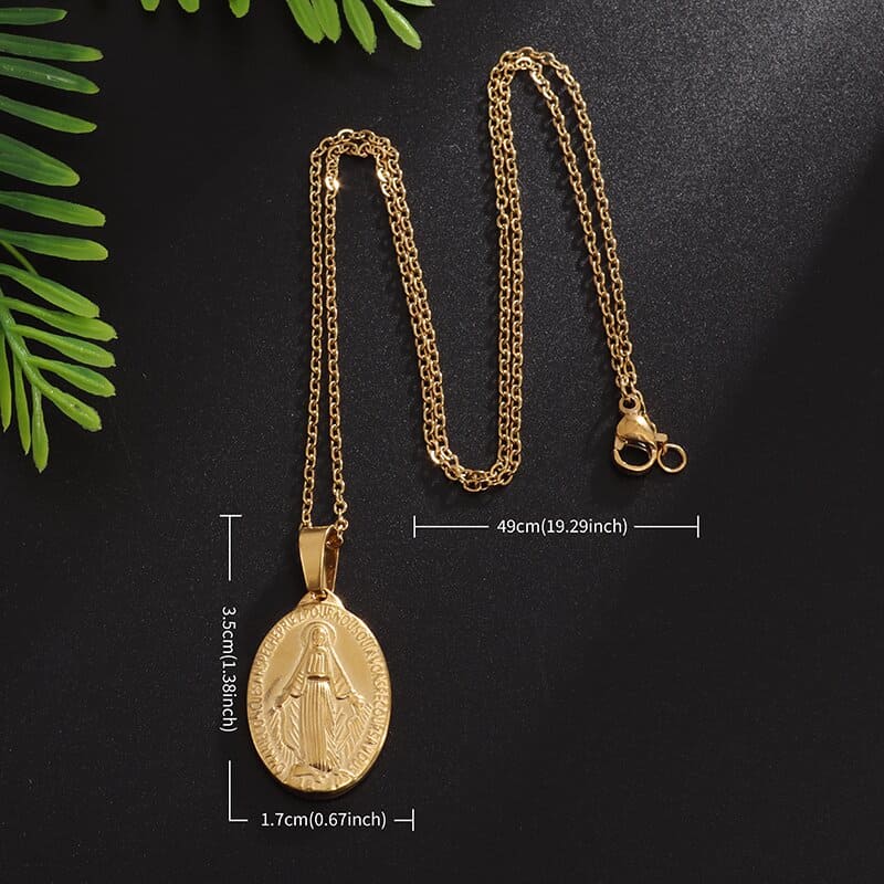 Collar Medalla Milagrosa Doble Cara