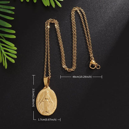 Collar Medalla Milagrosa Doble Cara
