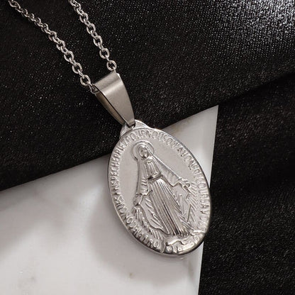 Collar Medalla Milagrosa Doble Cara
