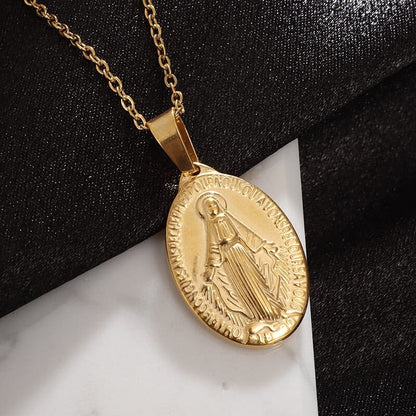 Collar Medalla Milagrosa Doble Cara