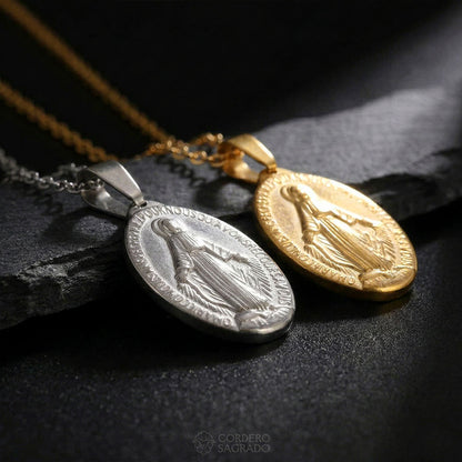 Collar Medalla Milagrosa Doble Cara