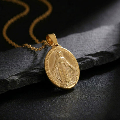 Collar Medalla Milagrosa Doble Cara