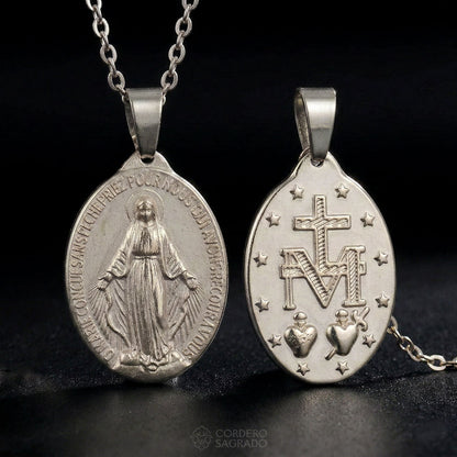 Collar Medalla Milagrosa Doble Cara