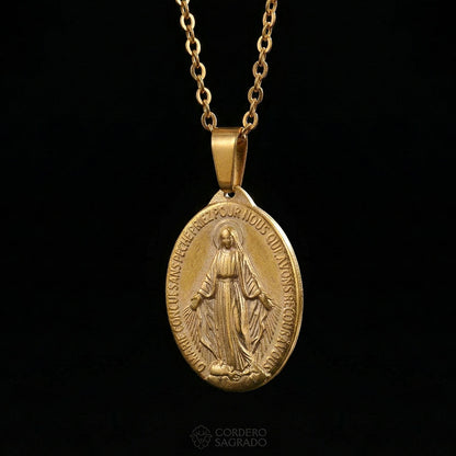 Collar Medalla Milagrosa Doble Cara