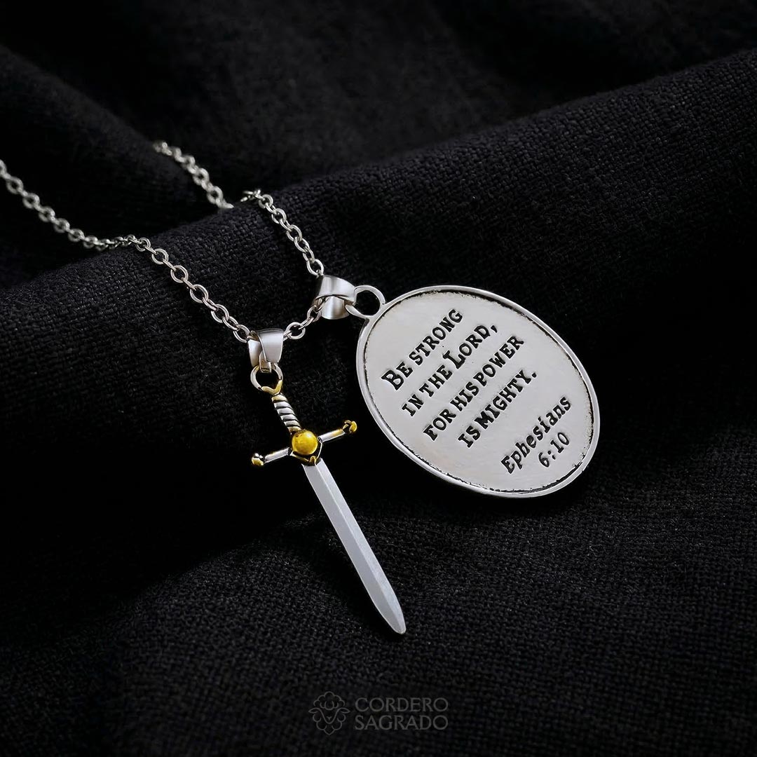 Collar de la Victoria de San Miguel Arcángel con Dije Doble - Bendecido por Sacerdote