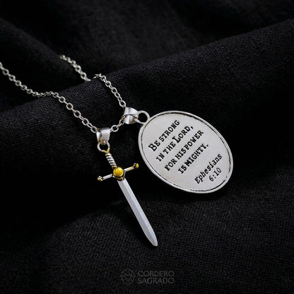 Collar de la Victoria de San Miguel Arcángel con Dije Doble - Bendecido por Sacerdote